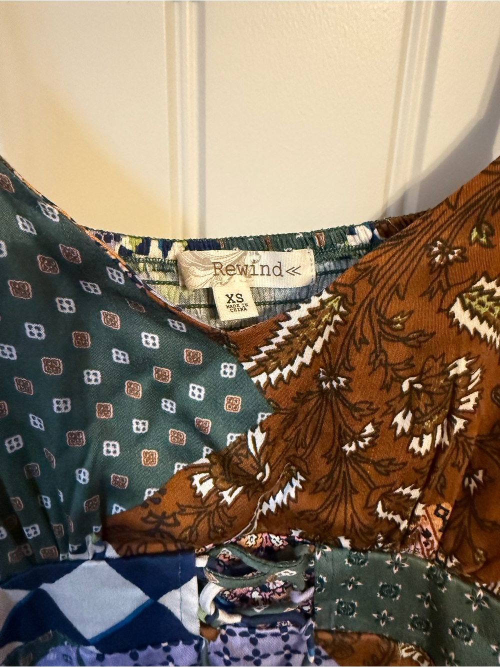 Rewind Patchwork Pattern Dress - Picture 4 of 7